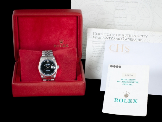 Rolex Datejust 36 Nero Jubilee Royal Black Onyx - Rolex Guarantee  Watch  16234 